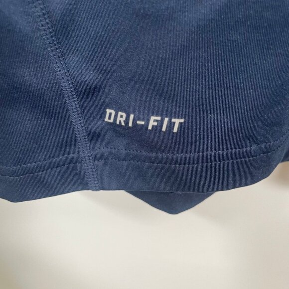 Nike Pro Combat Dri Fit Fitted Shirt Mens Large Mock Neck L/S Blue Gray - Picture 3 of 8